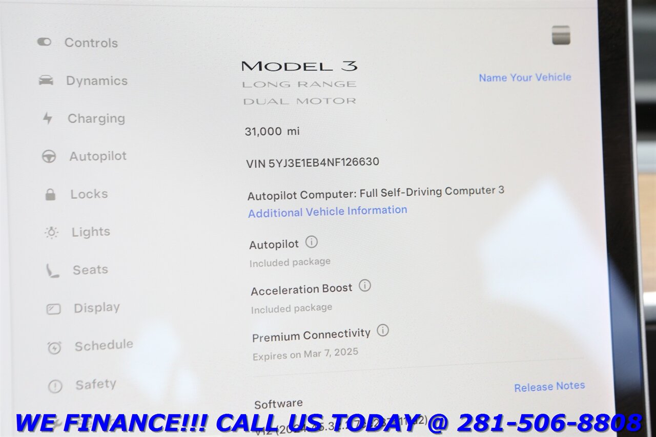 2022 Tesla Model 3 2022 Long Range FSD NAV PANO ACCEL BOOST 31K   - Photo 15 - Houston, TX 77031