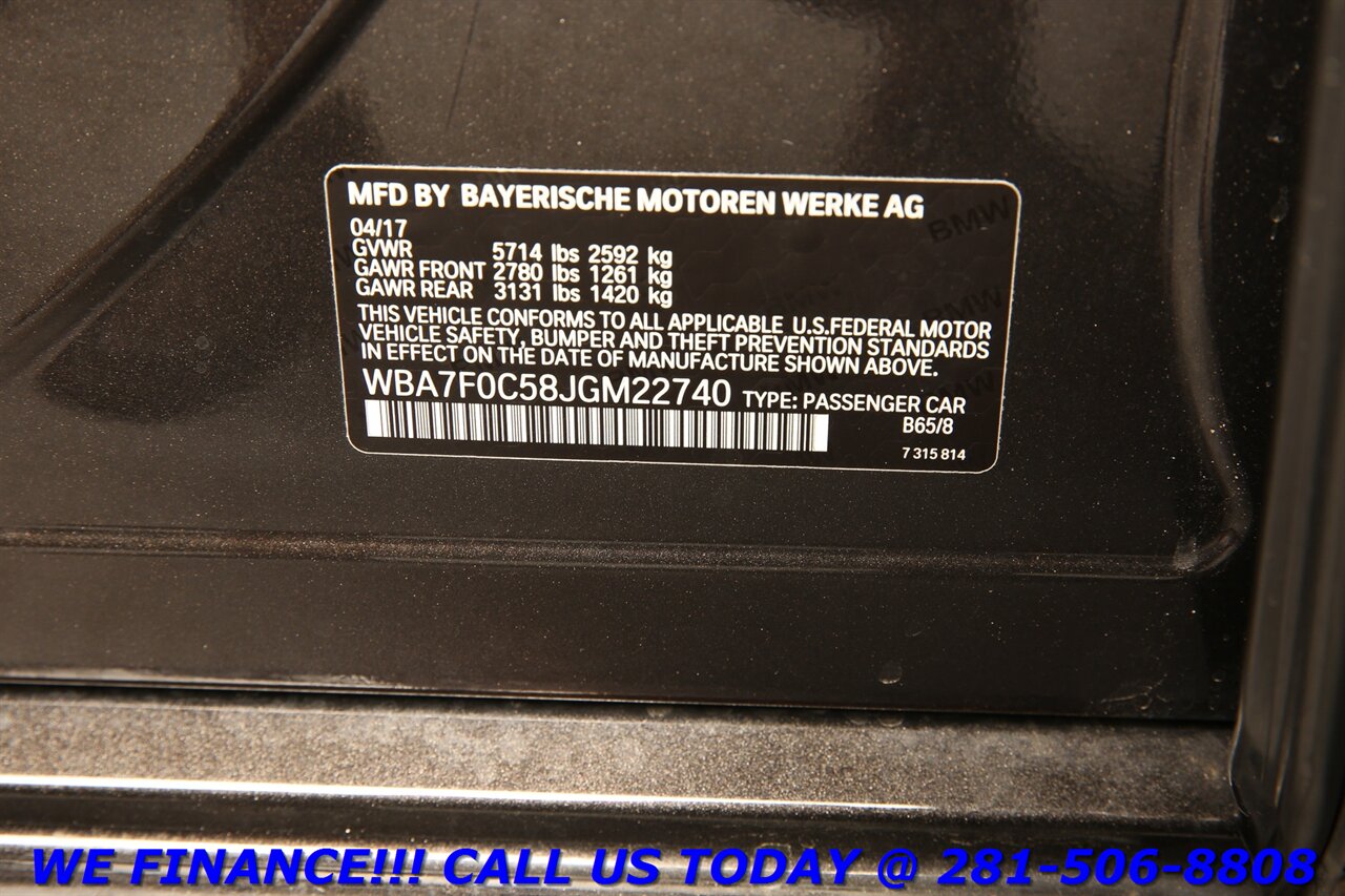 2018 BMW 2018 750i EXEC PKG NAV HUD PANO ADAPTCRUISE CARPLY   - Photo 37 - Houston, TX 77031