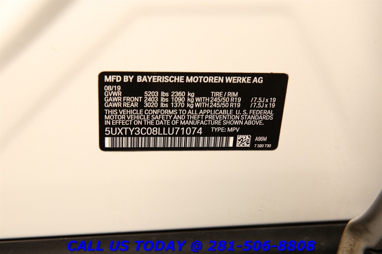 2020 BMW X3 30i NAV PANO CAM CARPLAY SPORT HEATSEATS LEATHER - Photo 31 - Houston, TX 77031