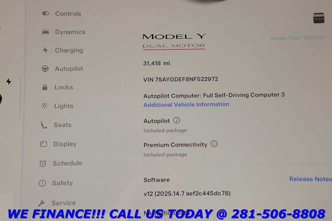 2022 Tesla Model Y 2022 Performance AWD FSD3 AUTOPILOT PANOROOF 21 " - Photo 15 - Houston, TX 77031