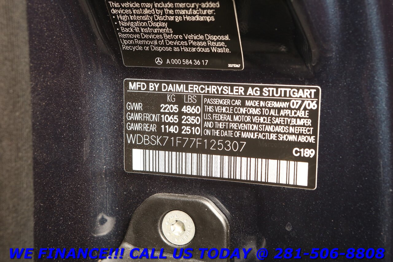 2007 Mercedes-Benz 2007 SL 550 NAV HEAT/COOL SEAT BOSE WOOD 53K   - Photo 27 - Houston, TX 77031