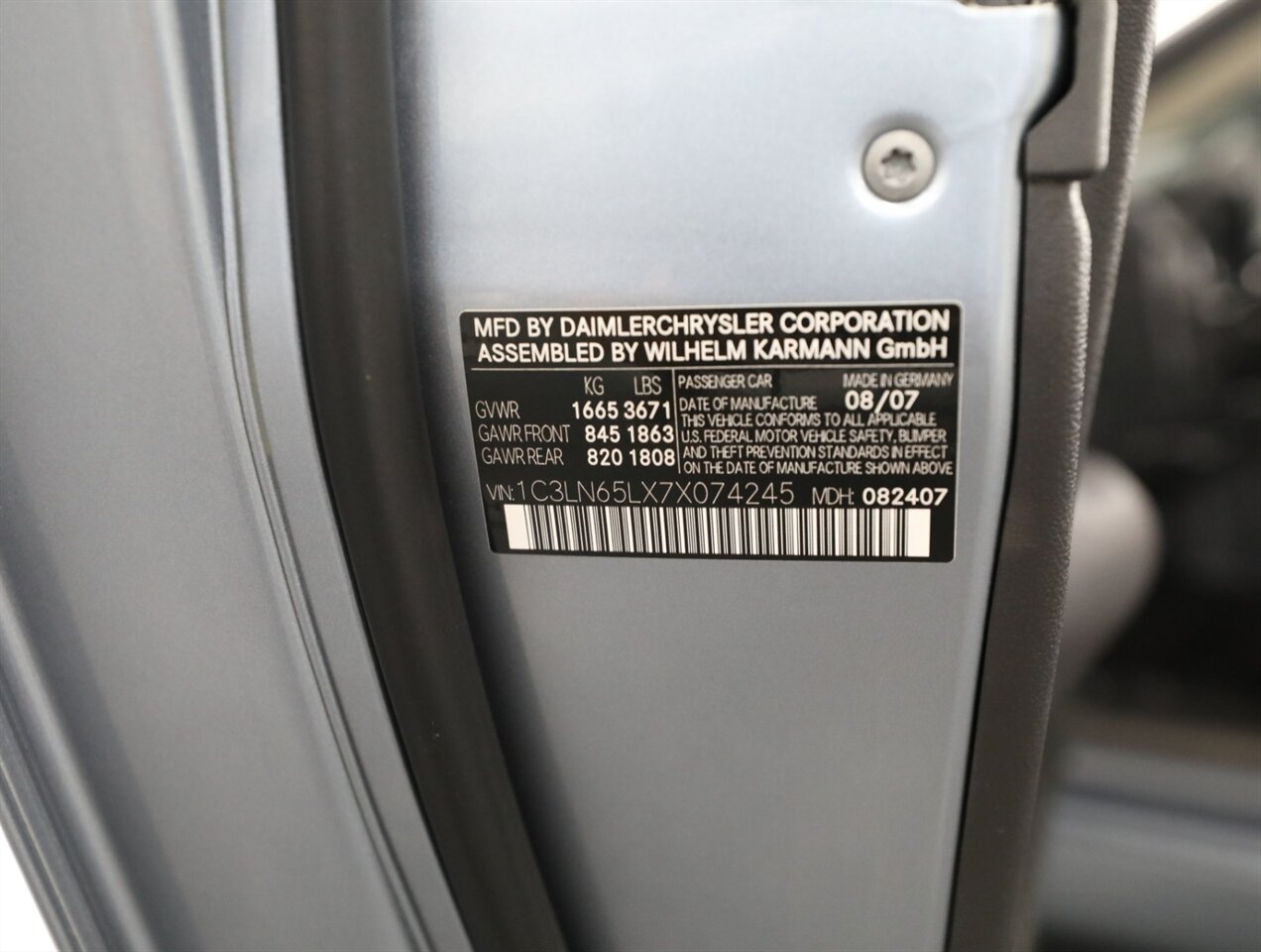 2007 Chrysler Crossfire Limited Convertible - Photo 30 - Addison, IL 60101