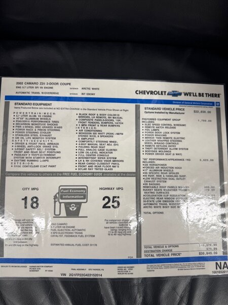 2002 Chevrolet Camaro Z28 SS - Photo 59 - Addison, IL 60101