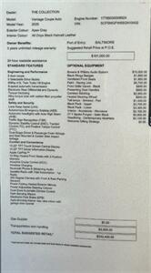 2025 Aston Martin Vantage  $242k Window Sticker! - Photo 2 - Crest Hill, IL 60403