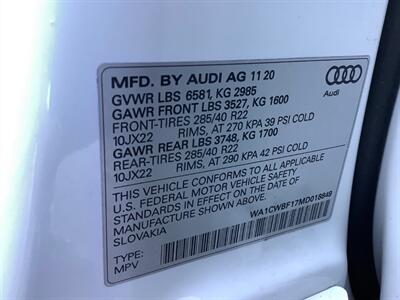 2021 Audi SQ8 4.0T quattro Prestig  $116,710 Window Sticker - Photo 35 - Crest Hill, IL 60403
