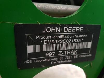 2007 JOHN DEERE 997 Z-TRAK   - Photo 5 - Crest Hill, IL 60403