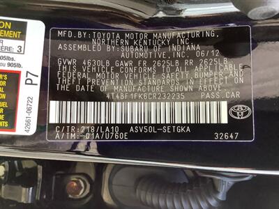 2012 Toyota Camry XLE   - Photo 43 - Crest Hill, IL 60403