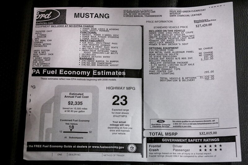 2008 Ford Mustang GT BULLITT   - Photo 96 - Rockville, MD 20850