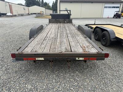 2000 TNT TRAILERS 7X20 10K FLATBED W/ CRANE AND LOCKABLE BOX   - Photo 3 - Olympia, WA 98501