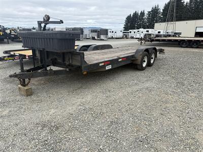 2000 TNT TRAILERS 7X20 10K FLATBED W/ CRANE AND LOCKABLE BOX   - Photo 6 - Olympia, WA 98501