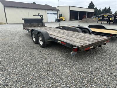 2000 TNT TRAILERS 7X20 10K FLATBED W/ CRANE AND LOCKABLE BOX   - Photo 5 - Olympia, WA 98501