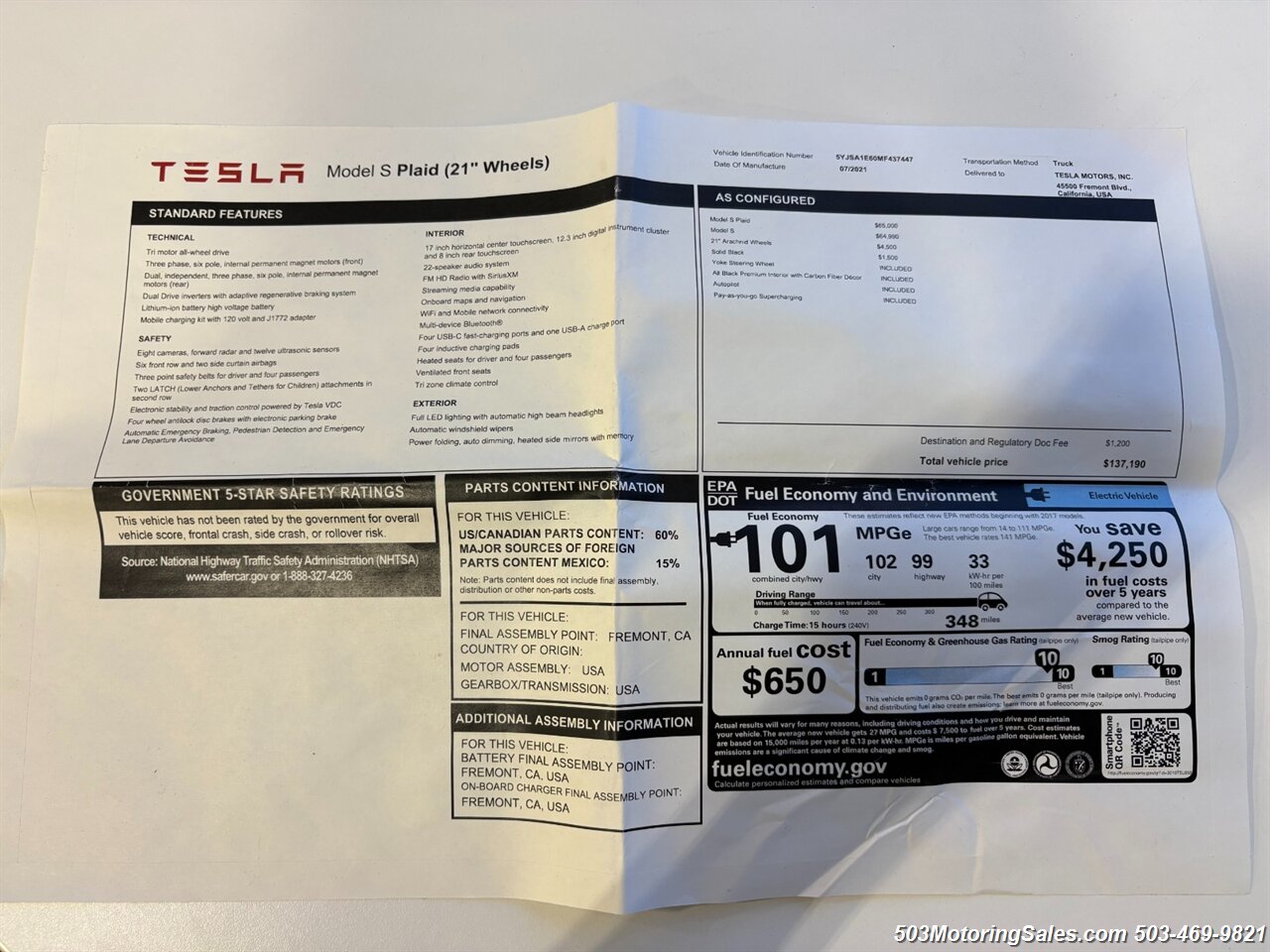 2021 Tesla Model S Plaid - Photo 41 - Beaverton, OR 97005