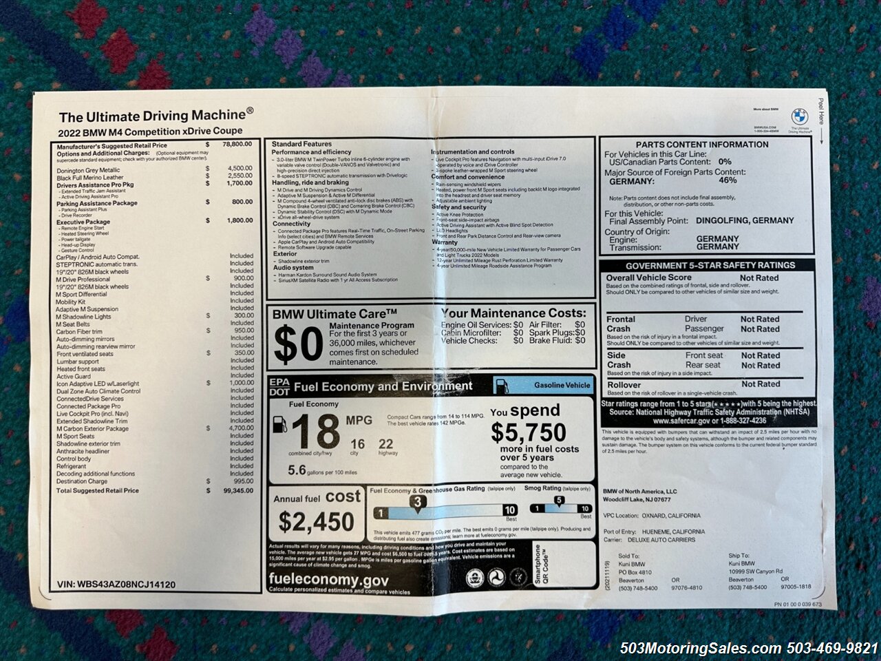 2022 BMW M4 Competition xDrive   - Photo 136 - Beaverton, OR 97005