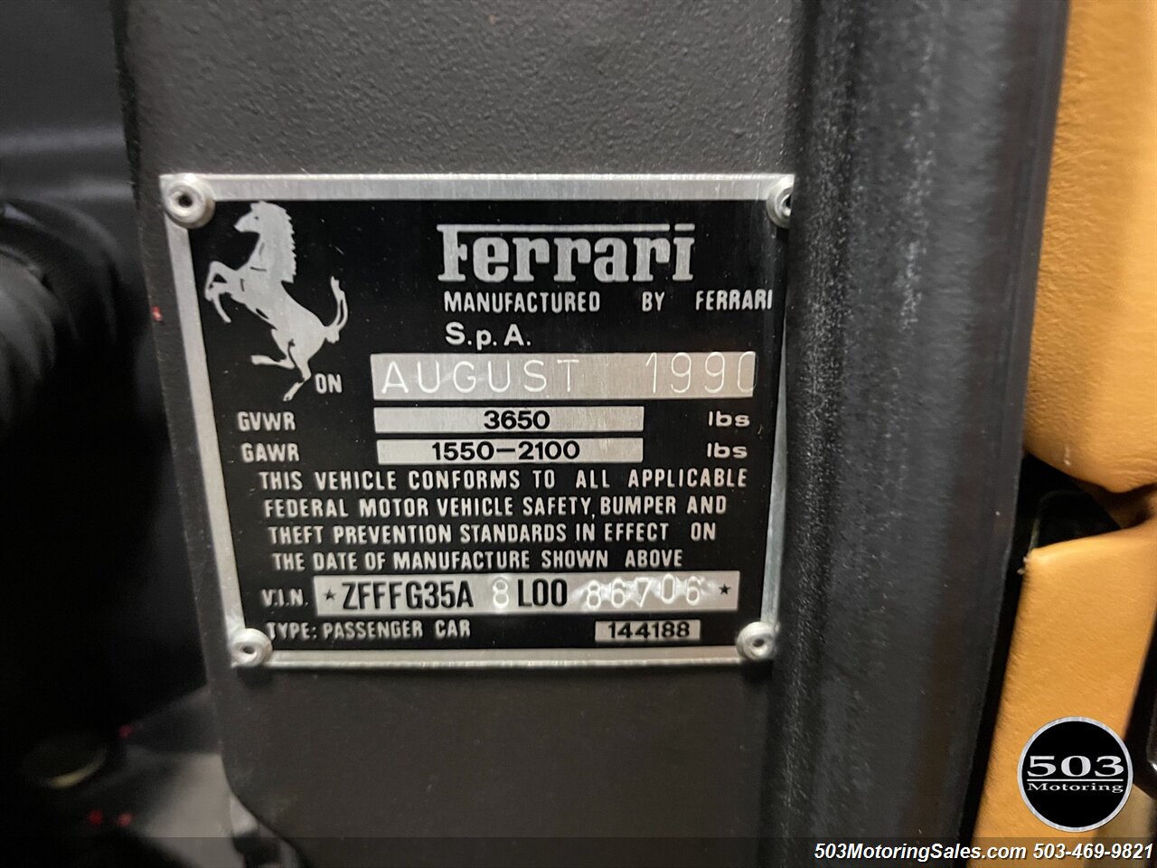 1990 Ferrari 348 TB   - Photo 47 - Beaverton, OR 97005