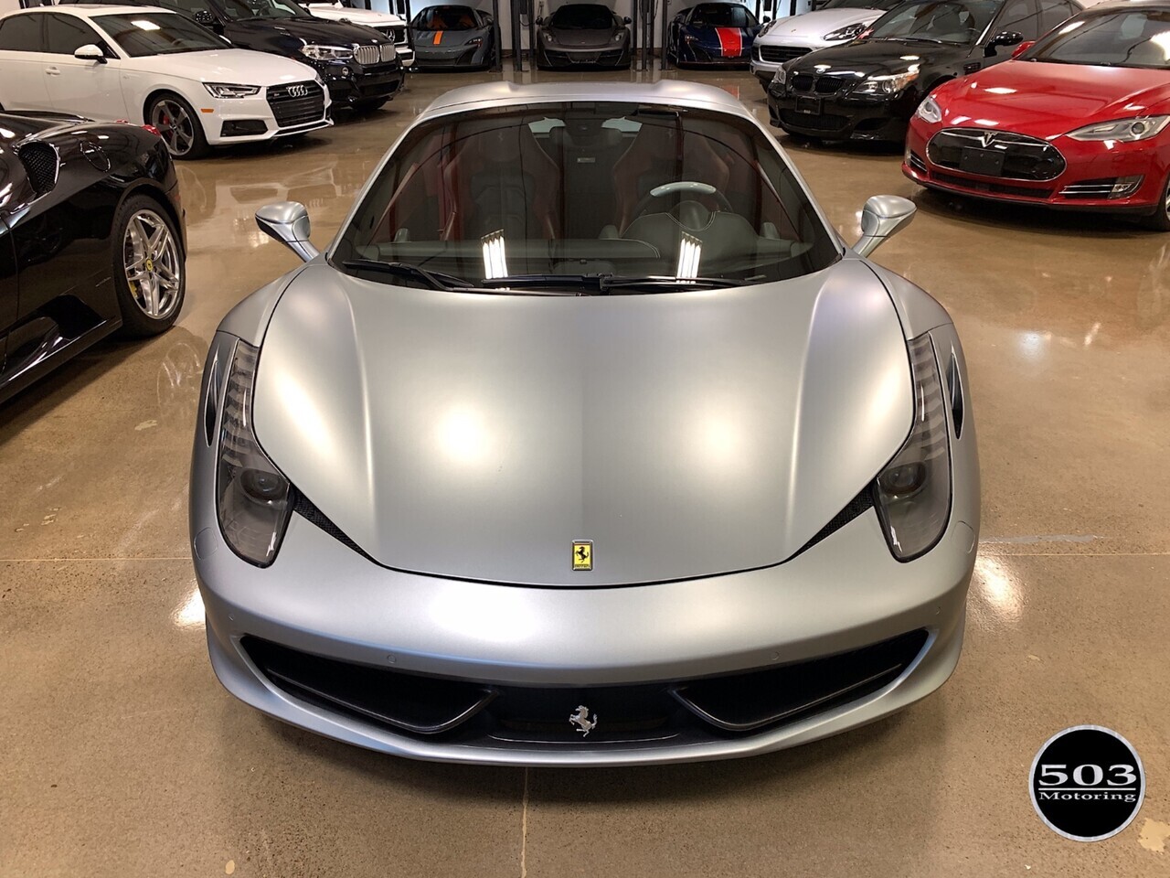 2015 Ferrari 458 Spider Grigio Titanio over Bordeaux/Nero w/ Satin Wrap   - Photo 12 - Beaverton, OR 97005