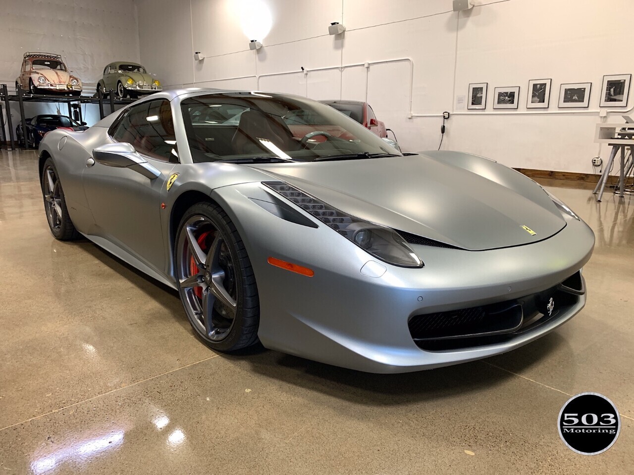 2015 Ferrari 458 Spider Grigio Titanio over Bordeaux/Nero w/ Satin Wrap   - Photo 13 - Beaverton, OR 97005