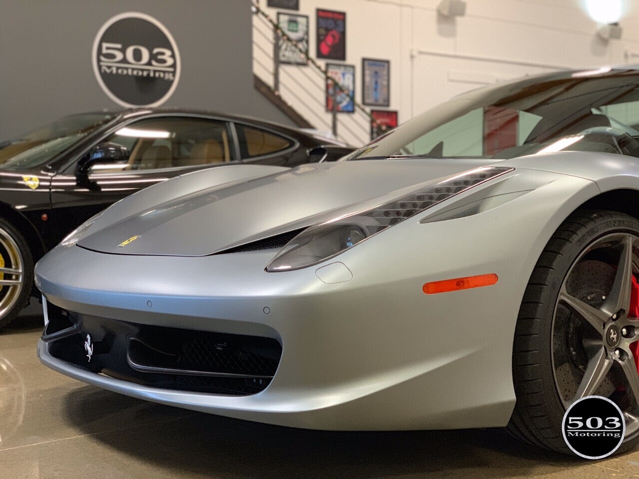 2015 Ferrari 458 Spider Grigio Titanio over Bordeaux/Nero w/ Satin Wrap   - Photo 10 - Beaverton, OR 97005