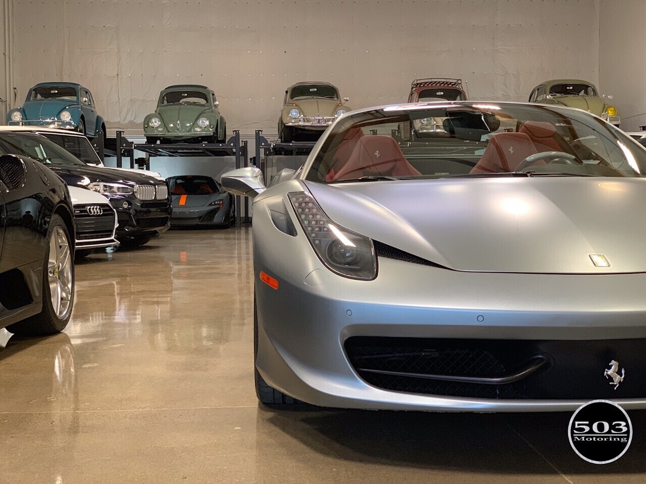 2015 Ferrari 458 Spider Grigio Titanio over Bordeaux/Nero w/ Satin Wrap   - Photo 45 - Beaverton, OR 97005