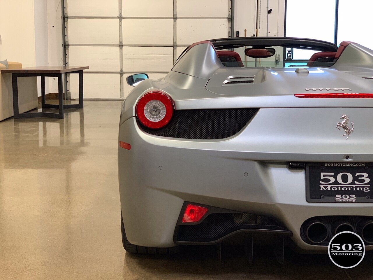 2015 Ferrari 458 Spider Grigio Titanio over Bordeaux/Nero w/ Satin Wrap   - Photo 24 - Beaverton, OR 97005