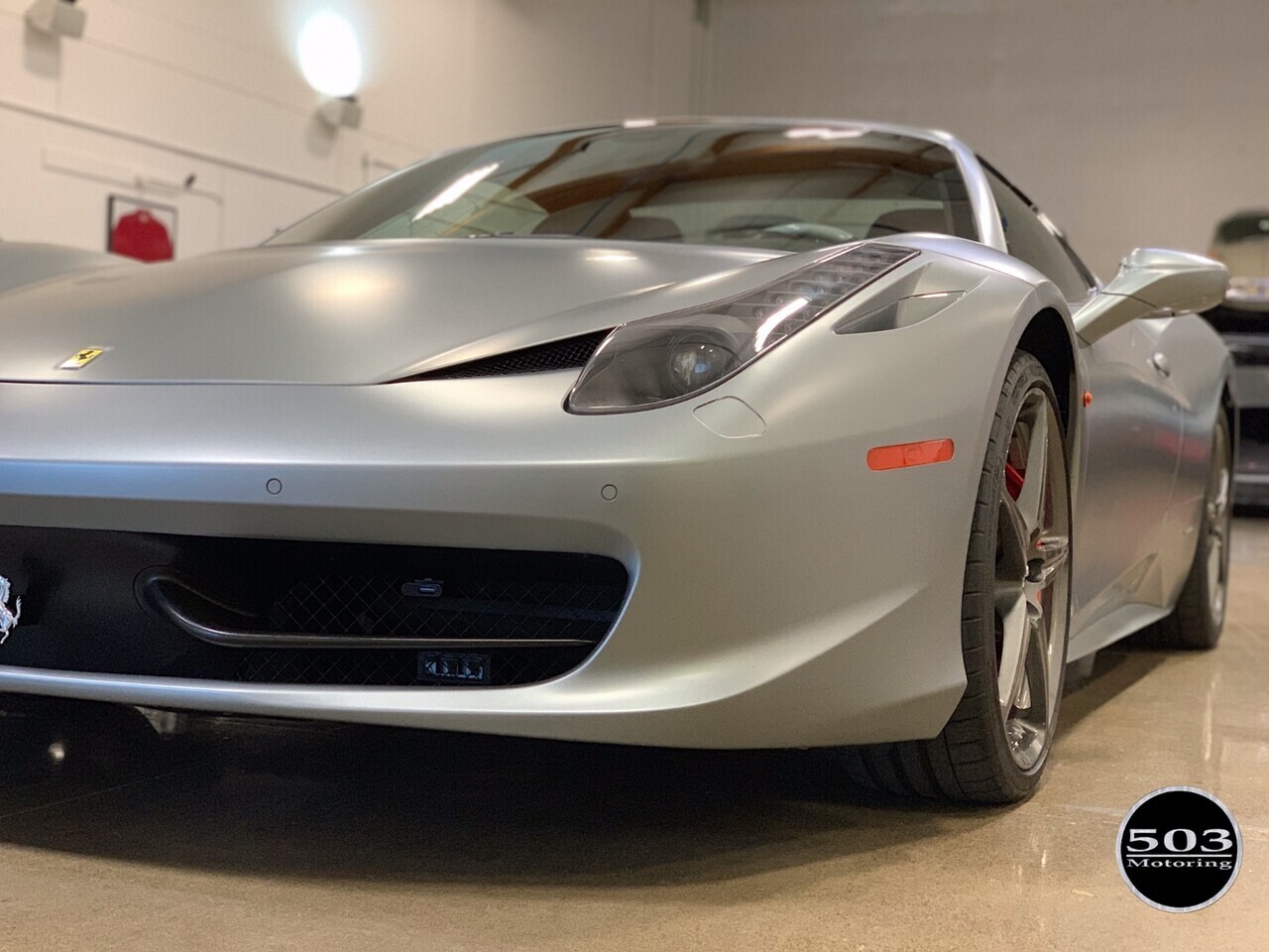 2015 Ferrari 458 Spider Grigio Titanio over Bordeaux/Nero w/ Satin Wrap   - Photo 9 - Beaverton, OR 97005