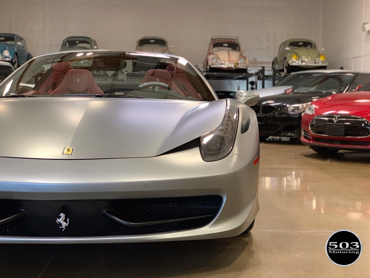 2015 Ferrari 458 Spider Grigio Titanio over Bordeaux/Nero w/ Satin Wrap   - Photo 44 - Beaverton, OR 97005