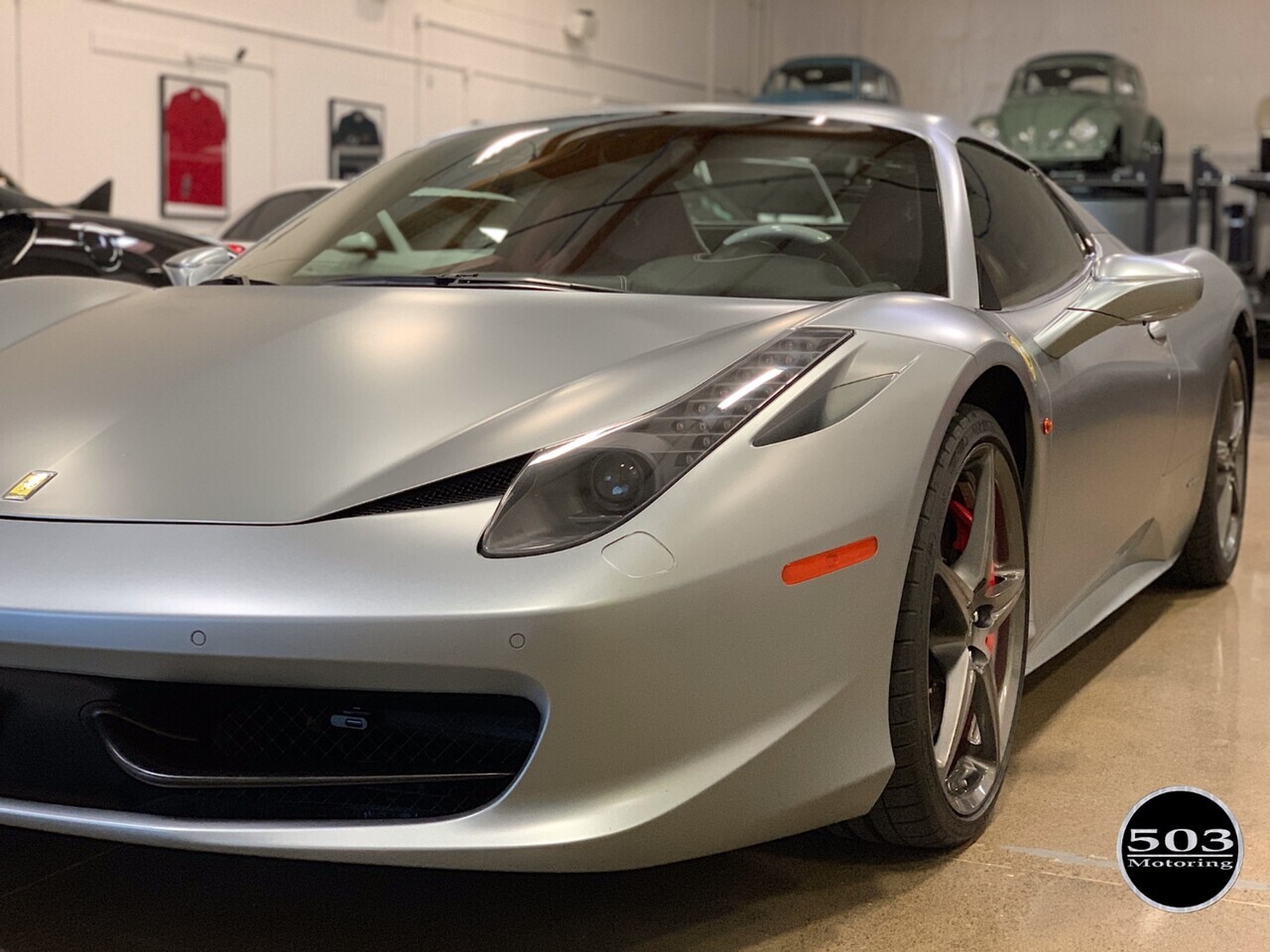 2015 Ferrari 458 Spider Grigio Titanio over Bordeaux/Nero w/ Satin Wrap   - Photo 8 - Beaverton, OR 97005