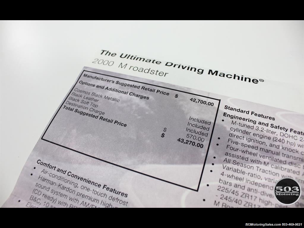 2000 BMW M Roadster; Cosmos Black/Black w/ Only 40k Miles!   - Photo 58 - Beaverton, OR 97005