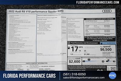 2022 Audi R8 5.2 V10 performance Spyder   - Photo 29 - Riviera Beach, FL 33407