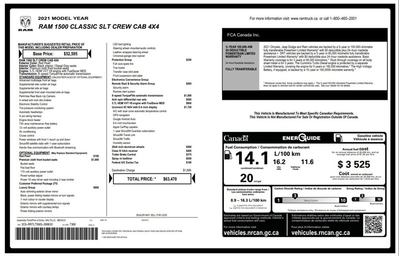 2021 RAM 1500 Classic SLT 4x4 - Photo 14 - St Albert, AB T8N 3Z7