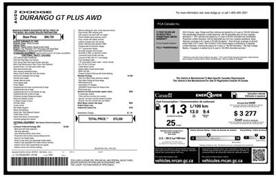 2024 Dodge Durango GT Plus Blacktop Sunroof AWD - Photo 19 - St Albert, AB T8N 3Z7