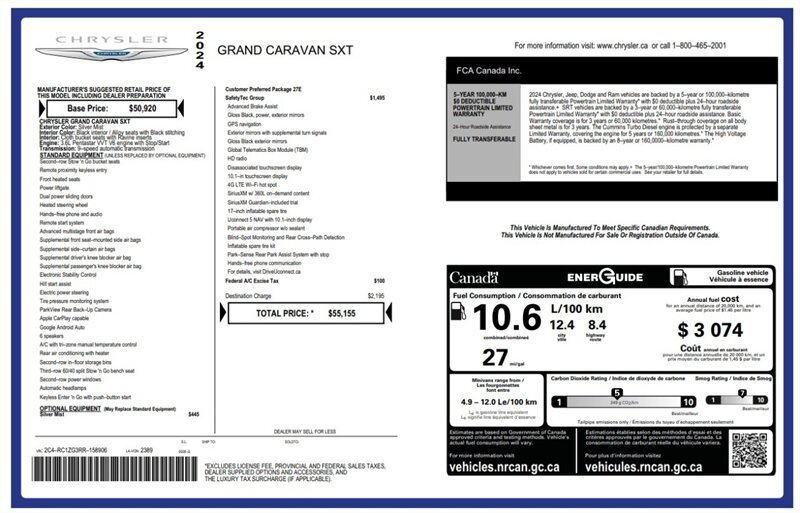 2024 Chrysler Grand Caravan SXT - Photo 27 - St Albert, AB T8N 3Z7