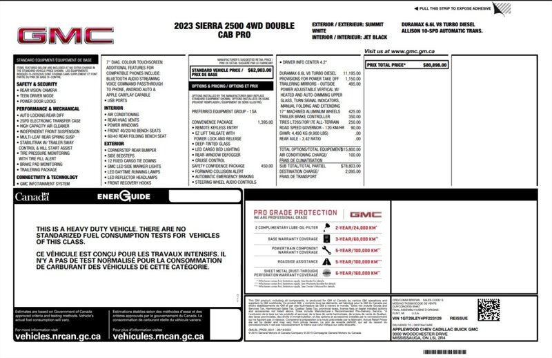 2023 GMC Sierra 2500 Pro Diesel 4x4 - Photo 17 - St Albert, AB T8N 3Z7