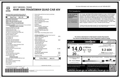 2017 RAM 1500 Tradesman 4x4 - Photo 11 - Acheson, AB T7X 5A3