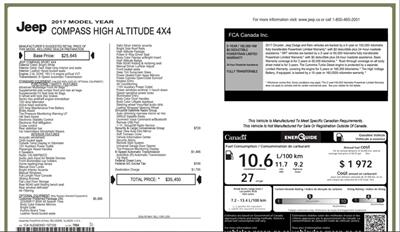 2017 Jeep Compass High Altitude 4x4 - Photo 18 - St Albert, AB T8N 3Z7