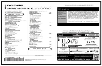 2017 Dodge Grand Caravan SXT PLUS "STOW N GO " - Photo 12 - Edmonton, AB T5L 2J7