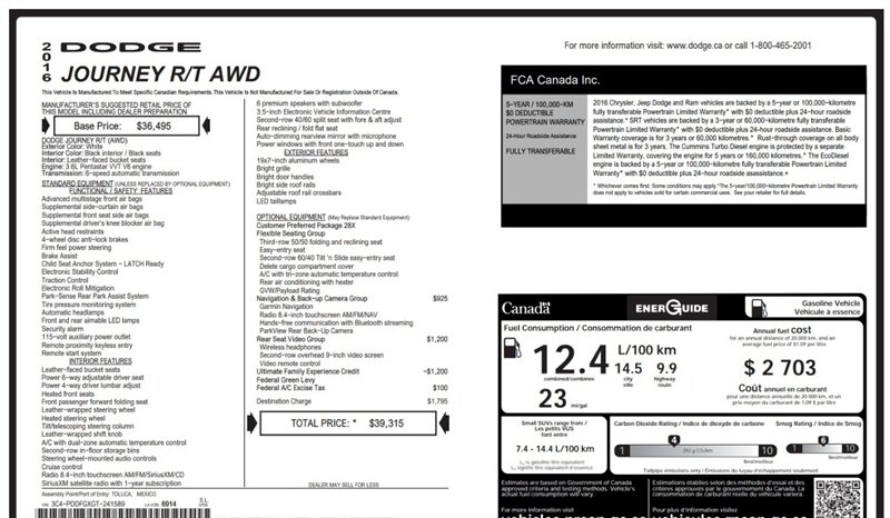 2016 Dodge Journey R/T AWD - Photo 19 - St Albert, AB T8N 3Z7