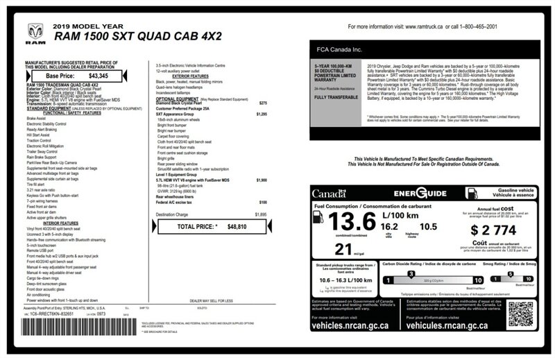 2019 RAM 1500 SXT 5.7L Hemi - Photo 15 - St Albert, AB T8N 3Z7