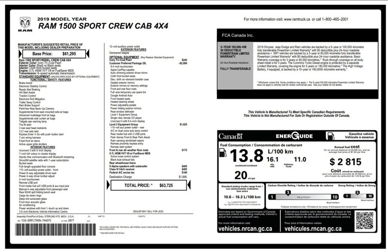 2019 RAM 1500 Sport 4x4 - Photo 13 - St Albert, AB T8N 3Z7