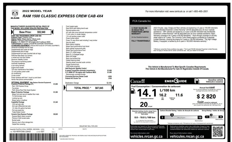 2022 RAM 1500 Express Blackout 4x4 - Photo 10 - St Albert, AB T8N 3Z7