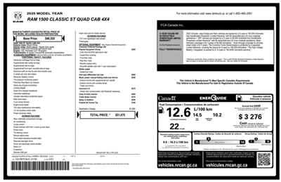 2020 RAM 1500 Classic ST 4x4 - Photo 12 - St Albert, AB T8N 3Z7