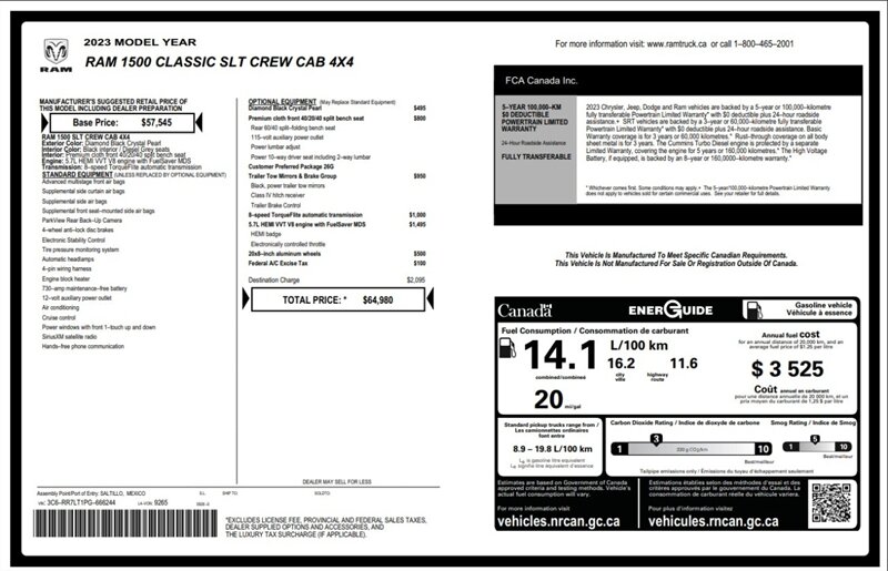 2023 RAM 1500 Classic SLT 4x4 - Photo 13 - Edmonton, AB T5L 2J7