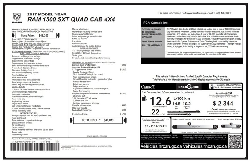 2017 RAM 1500 SXT 4x4 - Photo 16 - Acheson, AB T7X 5A3