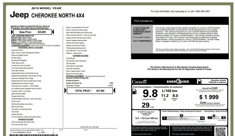 2019 Jeep Cherokee North 4x4 - Photo 18 - Acheson, AB T7X 5A3