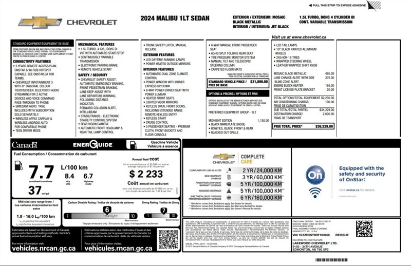 2024 Chevrolet Malibu LT Midnight Edition - Photo 16 - St Albert, AB T8N 3Z7