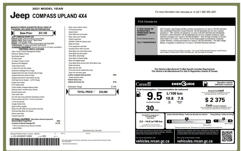 2021 Jeep Compass Upland Edition 4x4 - Photo 16 - St Albert, AB T8N 3Z7