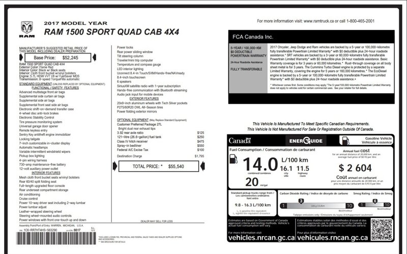 2017 RAM 1500 Sport 4x4 - Photo 12 - St Albert, AB T8N 3Z7