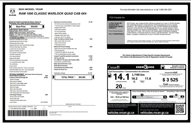 2023 RAM 1500 Classic Warlock 4x4 - Photo 14 - St Albert, AB T8N 3Z7