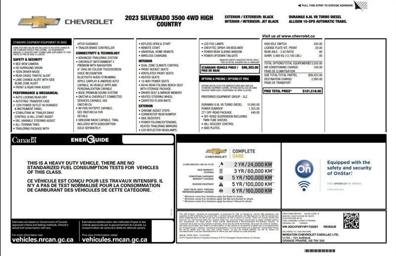 2023 Chevrolet Silverado 3500 High Country Diesel Z-71 4x4 - Photo 20 - St Albert, AB T8N 3Z7