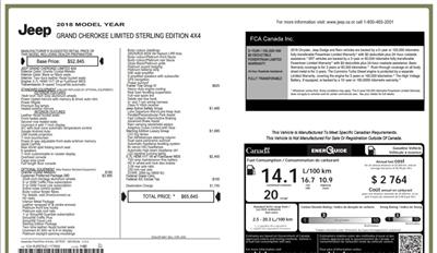 2018 Jeep Grand Cherokee Sterling Edition 5.7L Hemi  4X4 - Photo 18 - St Albert, AB T8N 3Z7