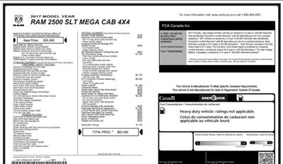 2017 RAM 2500 SLT Mega Cab Diesel  4x4 - Photo 9 - St Albert, AB T8N 3Z7